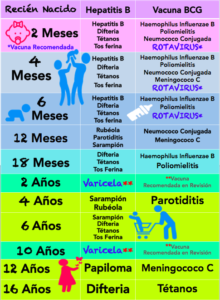 Calendario Vacunas Infantiles España
